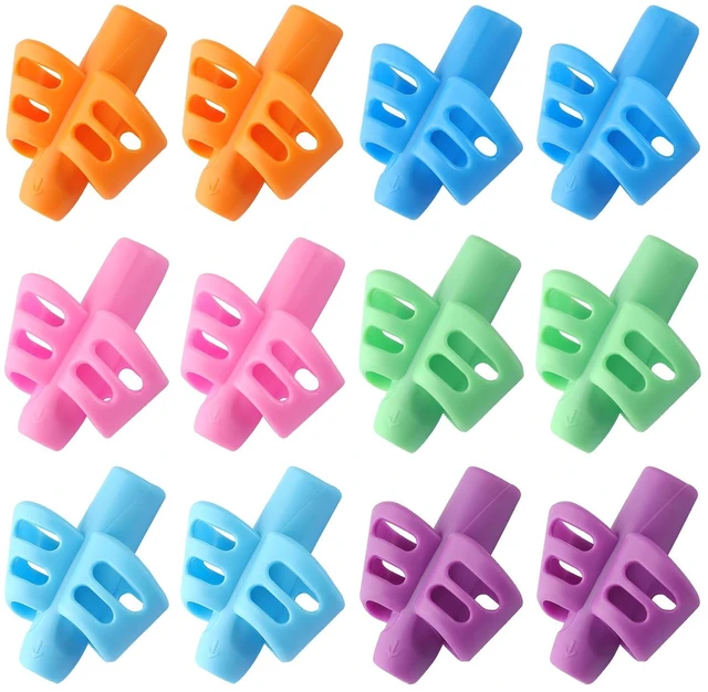 Main image of 12 Pack Pencil Grips for Kids Handwriting Pencil Grippers | Pencil Writing Aid Grip Posture Correction Tool for Kids Toddler Children Special Needs