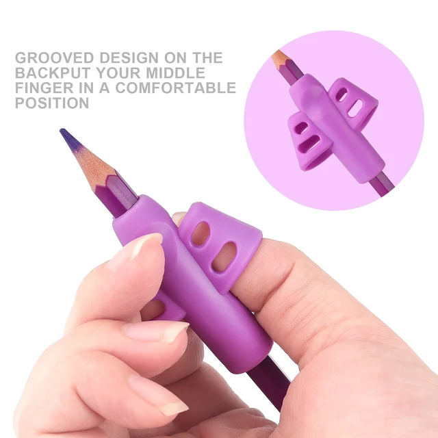 Alt view image 5 of 7 - 12 Pack Pencil Grips for Kids Handwriting Pencil Grippers | Pencil Writing Aid Grip Posture Correction Tool for Kids Toddler Children Special Needs