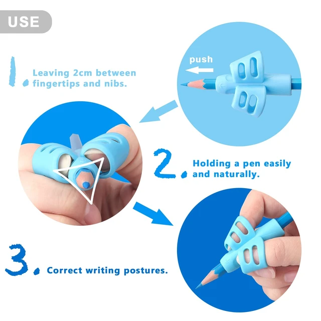 Alt view image 3 of 7 - 12 Pack Pencil Grips for Kids Handwriting Pencil Grippers | Pencil Writing Aid Grip Posture Correction Tool for Kids Toddler Children Special Needs