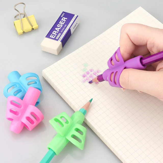 Alt view image 7 of 7 - 12 Pack Pencil Grips for Kids Handwriting Pencil Grippers | Pencil Writing Aid Grip Posture Correction Tool for Kids Toddler Children Special Needs
