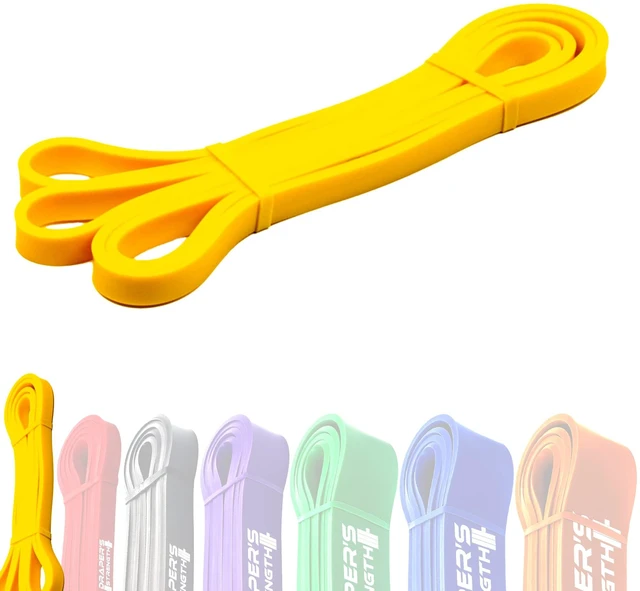 Main image of Heavy Duty Resistance Stretch Loop Bands for Powerlifting Workout Exercise and Assisted Pull Ups 1. Yellow