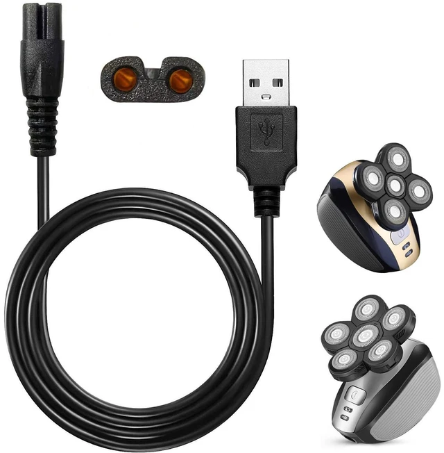 Main image of Universa Head Shaver Charger Cord Compatible with Head Shaver,WAHFOX Charger Cord for Many Brands USB Cable Shaver Electric Shaver Power Cord Replacement (Black)