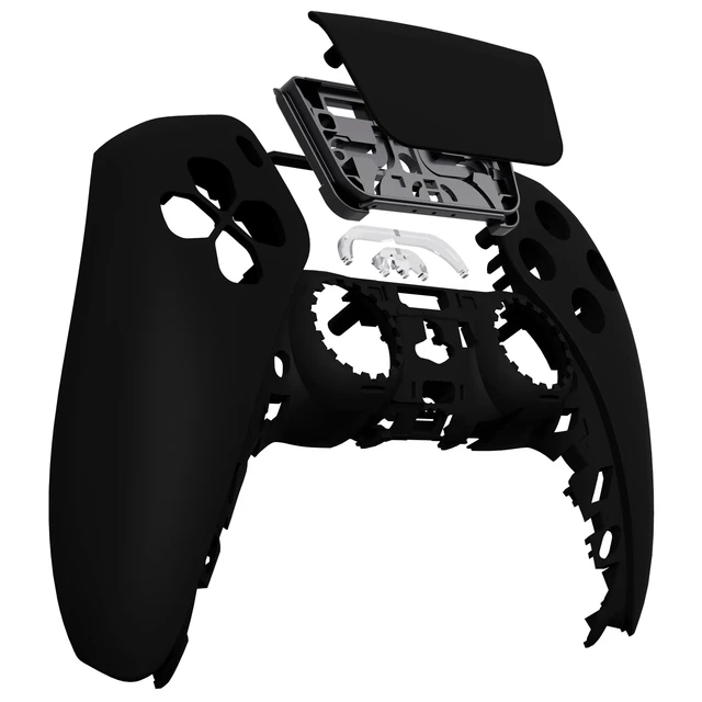Alt view image 4 of 4 - eXtremeRate Black Soft Touch Touchpad Front Top Shell Compatible with ps5 Controller BDM-010 020 030 040 050, DIY Replacement Shell Custom Touch Pad Cover Compatible with ps5 Controller