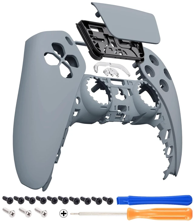 Main image of eXtremeRate New Hope Gray Touchpad Front Top Shell Compatible with ps5 Controller BDM-010 020 030 040 050, DIY Replacement Shell Custom Touch Pad Cover Compatible with ps5 Controller