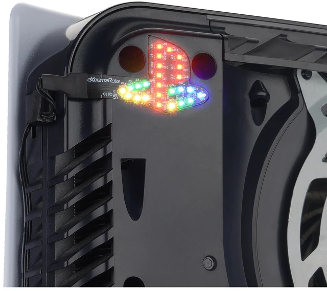 Main image of eXtremeRate 7 Colors 40 Effects RGB Rainbow Logo LED Kit for PS5 Console (2020 CFI-1 Series), Illuminated Lighting Decoration Logo LED Board for PS5 Disc & Digital Edition Console