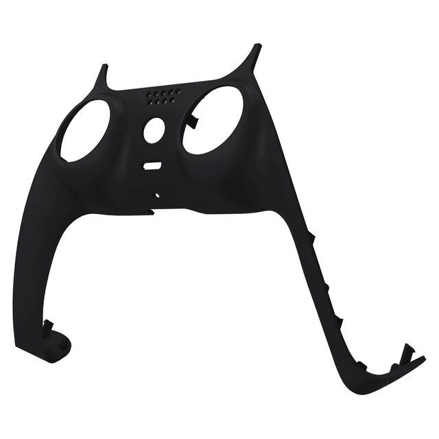 Alt view image 3 of 4 - eXtremeRate Black Decorative Trim Shell Compatible with PS5 Controller, Soft Touch DIY Replacement Clip Shell, Custom Plates Cover Compatible with PS5 Controller with Accent Rings