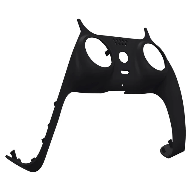 Alt view image 4 of 4 - eXtremeRate Black Decorative Trim Shell Compatible with PS5 Controller, Soft Touch DIY Replacement Clip Shell, Custom Plates Cover Compatible with PS5 Controller with Accent Rings