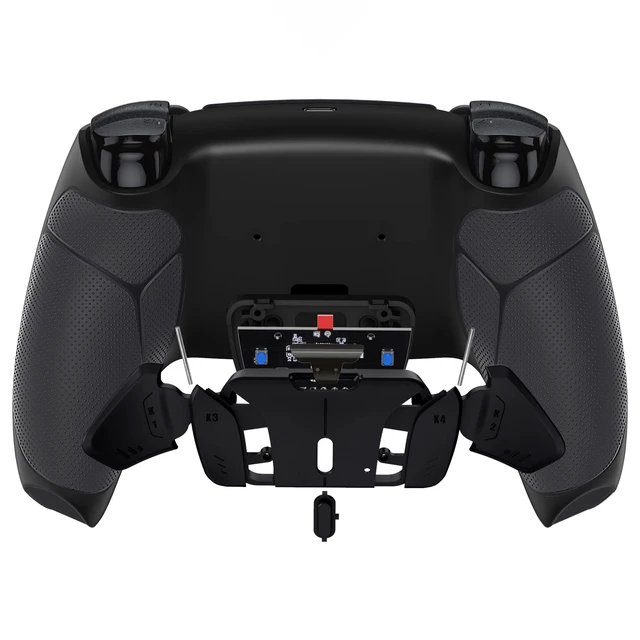 Alt view image 7 of 7 - eXtremeRate Black Rubberized Grip Programable RISE4 V4 Remap Kit for PS5 Controller BDM-030 040 050 060, Upgrade Board, Redesigned Black Back Shell, 4 Back Buttons for PS5 Controller - NO Controller