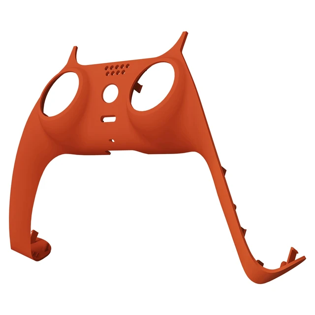 Alt view image 3 of 4 - eXtremeRate Orange Decorative Trim Shell Compatible with PS5 Controller, Soft Touch DIY Replacement Clip Shell, Custom Plates Cover Compatible with PS5 Controller with Accent Rings