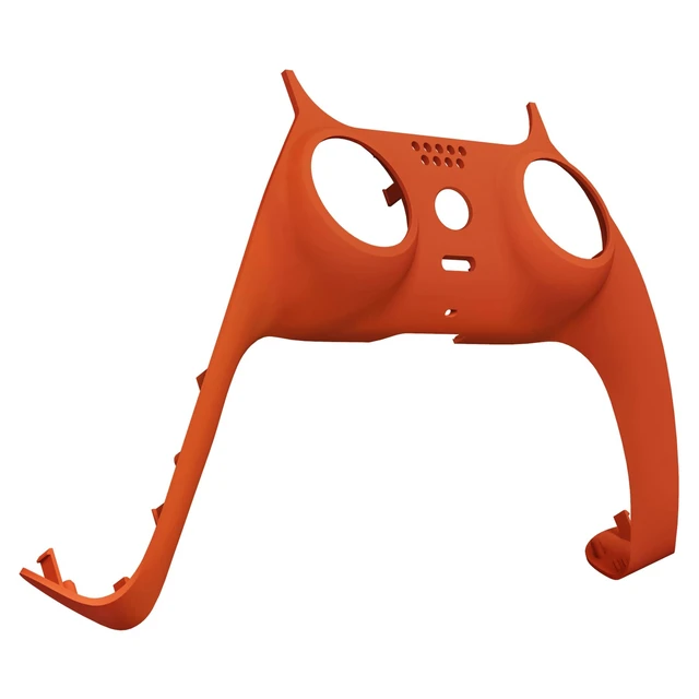Alt view image 4 of 4 - eXtremeRate Orange Decorative Trim Shell Compatible with PS5 Controller, Soft Touch DIY Replacement Clip Shell, Custom Plates Cover Compatible with PS5 Controller with Accent Rings