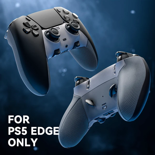 Alt view image 4 of 7 - eXtremeRate Beyond-ARC Bottom Shell Kit Compatible with p s 5 Edge Controller with Rubberized Grip, Replacement Front Back Decorative Trim Shell Plates for p s 5 Edge Controller - Dark & New Hope Gray