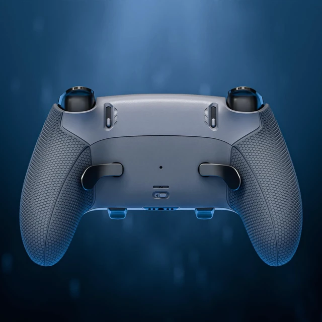 Alt view image 5 of 7 - eXtremeRate Beyond-ARC Bottom Shell Kit Compatible with p s 5 Edge Controller with Rubberized Grip, Replacement Front Back Decorative Trim Shell Plates for p s 5 Edge Controller - Dark & New Hope Gray