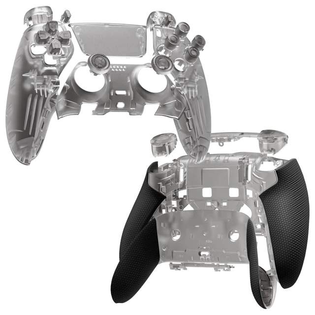 Alt view image 3 of 7 - eXtremeRate Beyond-ARC Full Set Shell Buttons Compatible with p s 5 Edge Controller, Non-Slip Rubberized Grip Back Plate, Faceplate, Decorative Clip Shell, 6-in-1 Swappable Thumbsticks