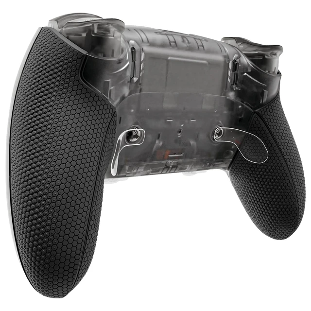 Alt view image 4 of 7 - eXtremeRate Beyond-ARC Full Set Shell Buttons Compatible with p s 5 Edge Controller, Non-Slip Rubberized Grip Back Plate, Faceplate, Decorative Clip Shell, 6-in-1 Swappable Thumbsticks