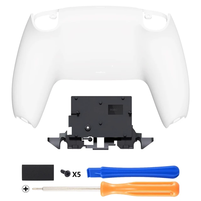 Alt view image 3 of 5 - eXtremeRate Custom Grip Back Plate Bottom Shell Compatible with p s 5 Controller, Replacement Back Shell Cover Compatible with p s 5 Controller - White