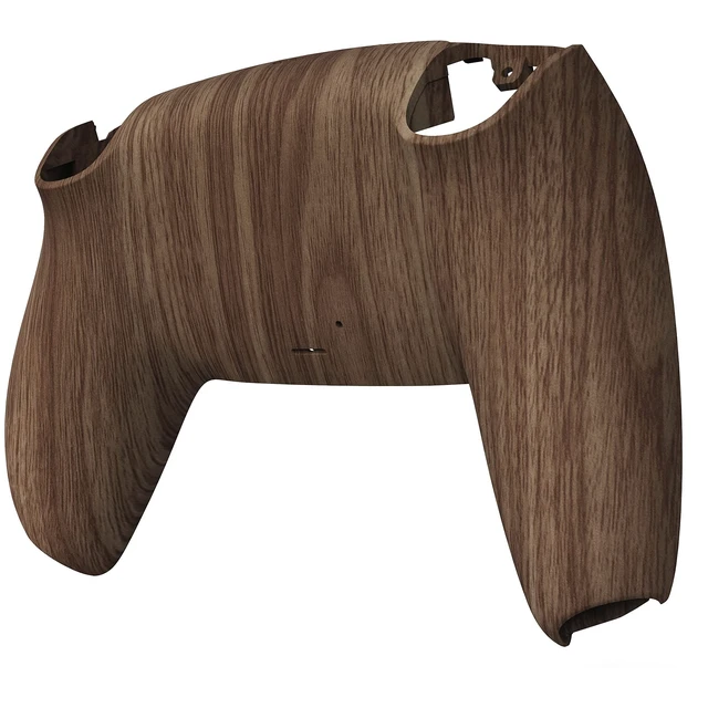 Alt view image 4 of 5 - eXtremeRate Custom Grip Back Plate Bottom Shell Compatible with p s 5 Controller, Replacement Back Shell Cover Compatible with p s 5 Controller - Wood Grain