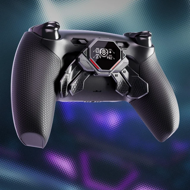 Alt view image 4 of 7 - eXtremeRate SPARK Back Paddles Kit for PS5 Controller BDM-030 040 050 060, OLED Display + Clicky Trigger Stops + Ergonomic Rubberized Grips Remappable 4 Back Buttons Set for PS5 Controller - Black