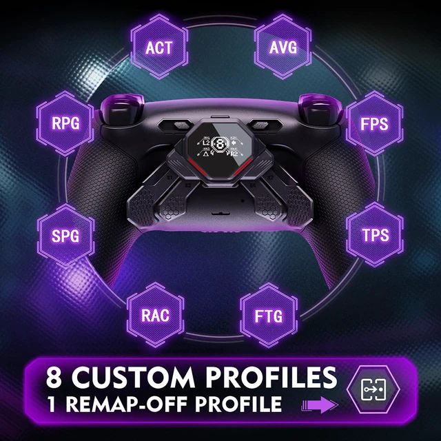 Alt view image 7 of 7 - eXtremeRate SPARK Back Paddles Kit for PS5 Controller BDM-030 040 050 060, OLED Display + Clicky Trigger Stops + Ergonomic Rubberized Grips Remappable 4 Back Buttons Set for PS5 Controller - Black