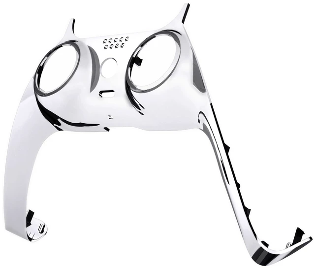 Alt view image 4 of 4 - eXtremeRate Chrome Silver Glossy Decorative Trim Shell Compatible with p s 5 Controller, DIY Replacement Clip Shell, Custom Plates Cover Compatible with p s 5 Controller with Accent Rings