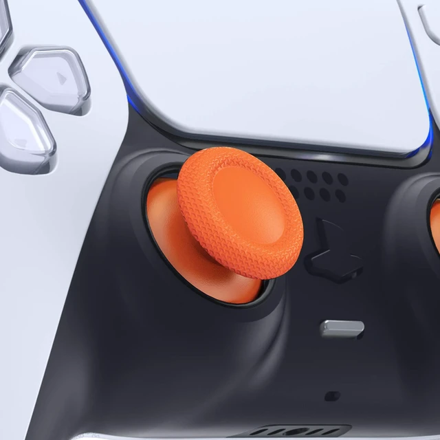 Alt view image 2 of 5 - eXtremeRate Orange Replacement Thumbsticks for PS5 Controller, Custom Analog Stick Joystick for PS4 Controller Universal