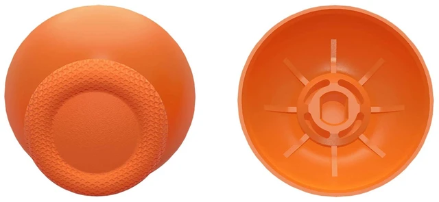 Alt view image 5 of 5 - eXtremeRate Orange Replacement Thumbsticks for PS5 Controller, Custom Analog Stick Joystick for PS4 Controller Universal