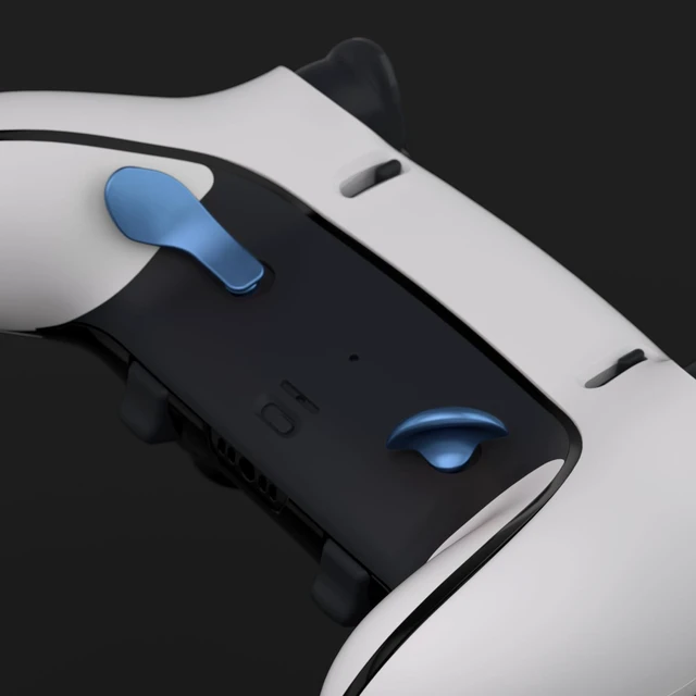 Alt view image 5 of 7 - eXtremeRate Back Paddles for PS5 Edge Controller, Metallic Neptune Blue Replacement Interchangeable 4PCS Metal Back Buttons for PS5 Edge Controller - Controller NOT Included