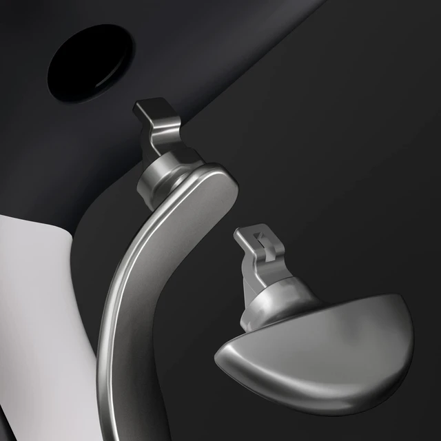 Alt view image 4 of 7 - eXtremeRate Back Paddles for PS5 Edge Controller, Custom 4PCS Metallic Silver Replacement Interchangeable Metal Back Buttons - Without Controller