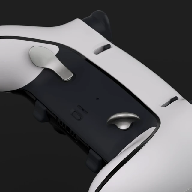Alt view image 5 of 7 - eXtremeRate Back Paddles for PS5 Edge Controller, Custom 4PCS Metallic Silver Replacement Interchangeable Metal Back Buttons - Without Controller