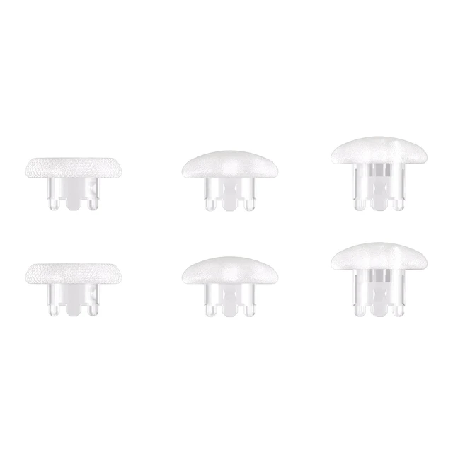 Alt view image 4 of 6 - eXtremeRate Clear Replacement Swappable Thumbsticks for PS5 Edge Controller, Custom Interchangeable Analog Stick Joystick Caps for PS5 Edge Controller - Controller & Thumbsticks Base NOT Included