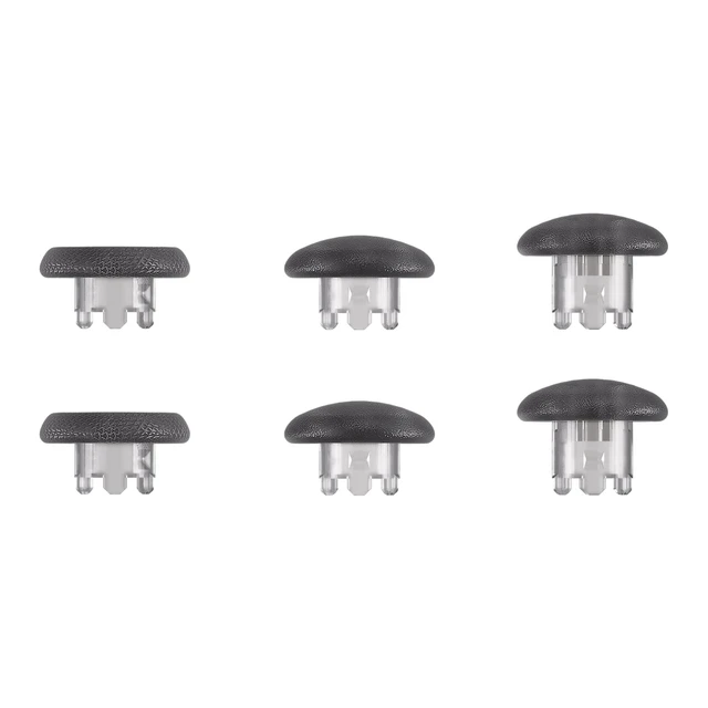Alt view image 4 of 6 - eXtremeRate Clear Black Replacement Swappable Thumbsticks for PS5 Edge Controller, Custom Interchangeable Analog Stick Joystick Caps for PS5 Edge Controller - Without Controller & Thumbsticks Base
