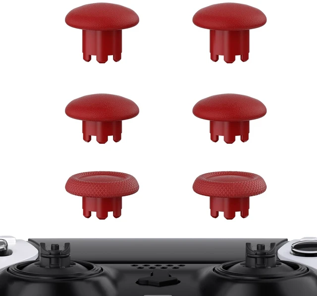 Main image of eXtremeRate Carmine Red Replacement Swappable Thumbsticks for PS5 Edge Controller, Custom Interchangeable Analog Stick Joystick Caps for PS5 Edge Controller - Controller & Thumbstick Base NOT Included