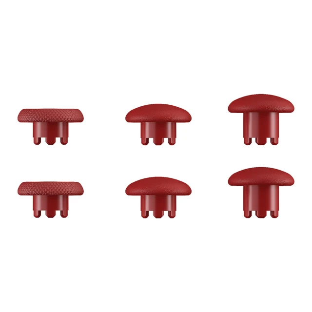 Alt view image 4 of 6 - eXtremeRate Carmine Red Replacement Swappable Thumbsticks for PS5 Edge Controller, Custom Interchangeable Analog Stick Joystick Caps for PS5 Edge Controller - Controller & Thumbstick Base NOT Included