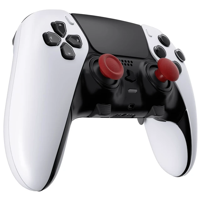 Alt view image 6 of 6 - eXtremeRate Carmine Red Replacement Swappable Thumbsticks for PS5 Edge Controller, Custom Interchangeable Analog Stick Joystick Caps for PS5 Edge Controller - Controller & Thumbstick Base NOT Included