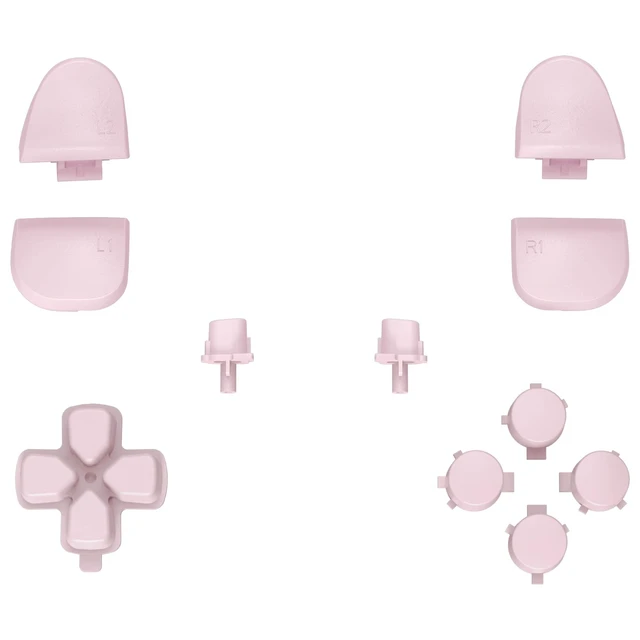 Alt view image 4 of 4 - eXtremeRate Replacement D-pad R1 L1 R2 L2 Triggers Share Options Face Buttons, Cherry Blossoms Pink Full Set Buttons Compatible with ps5 Controller BDM-030 BDM-040 BDM-050 BDM-060 - NO Controller