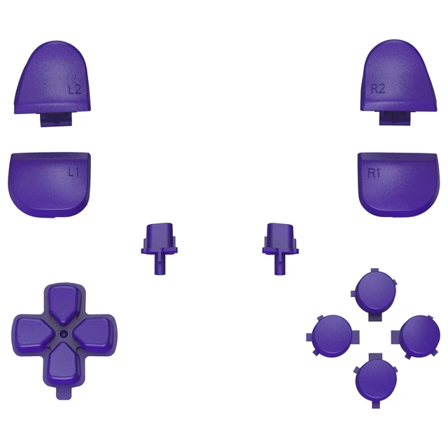 Alt view image 4 of 4 - eXtremeRate Replacement D-pad R1 L1 R2 L2 Triggers Share Options Face Buttons, Purple Full Set Buttons Compatible with ps5 Controller BDM-030 BDM-040 BDM-050 BDM-060 - Controller NOT Included