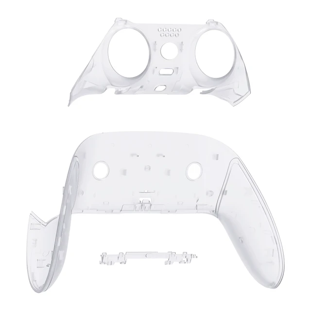 Alt view image 2 of 4 - eXtremeRate Top Bottom Decorative Trim Shell Compatible with ps5 Edge Controller DIY Replacement Front Back Clip Shell, Custom Clear Plates Cover Compatible with ps5 Edge Controller