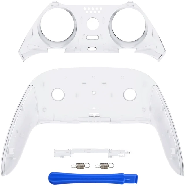 Main image of eXtremeRate Top Bottom Decorative Trim Shell Compatible with ps5 Edge Controller DIY Replacement Front Back Clip Shell, Custom Clear Plates Cover Compatible with ps5 Edge Controller