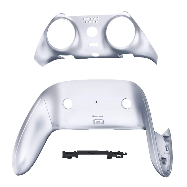 Alt view image 3 of 4 - eXtremeRate Top Bottom Decorative Trim Shell Compatible with p s 5 Edge Controller DIY Replacement Front Back Clip Shell, Custom Chrome Silver Plates Cover Compatible with p s 5 Edge Controller