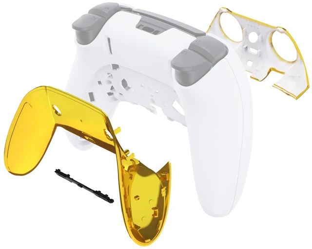 Alt view image 4 of 4 - eXtremeRate Top Bottom Decorative Trim Shell Compatible with p s 5 Edge Controller DIY Replacement Front Back Clip Shell, Custom Chrome Gold Plates Cover Compatible with p s 5 Edge Controller