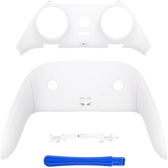 Main image of eXtremeRate Top Bottom Decorative Trim Shell Compatible with ps5 Edge Controller DIY Replacement Front Back Clip Shell, Custom White Plates Cover Compatible with ps5 Edge Controller