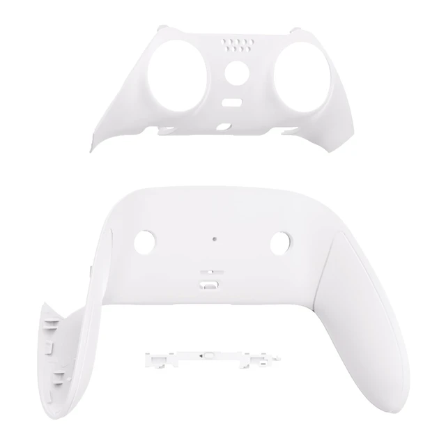 Alt view image 2 of 4 - eXtremeRate Top Bottom Decorative Trim Shell Compatible with ps5 Edge Controller DIY Replacement Front Back Clip Shell, Custom White Plates Cover Compatible with ps5 Edge Controller