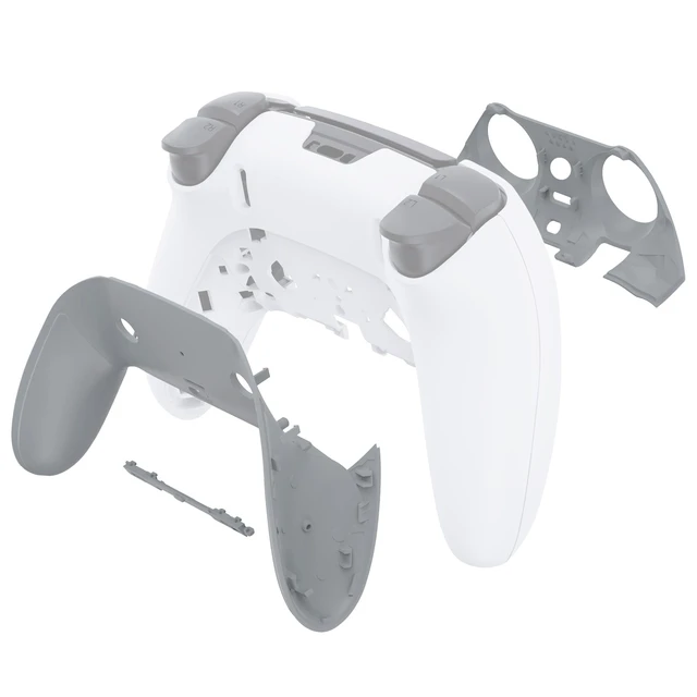 Alt view image 4 of 4 - eXtremeRate Top Bottom Decorative Trim Shell Compatible with ps5 Edge Controller DIY Replacement Front Back Clip Shell, Custom New Hope Gray Plates Cover Compatible with ps5 Edge Controller
