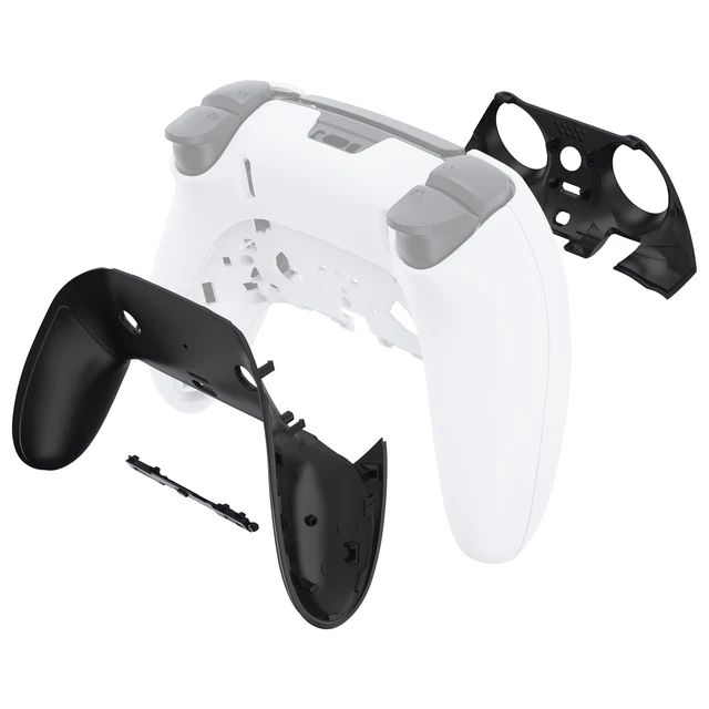 Alt view image 4 of 4 - eXtremeRate Top Bottom Decorative Trim Shell Compatible with ps5 Edge Controller DIY Replacement Front Back Clip Shell, Custom Black Plates Cover Compatible with ps5 Edge Controller