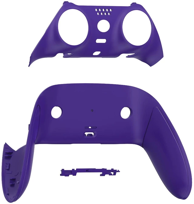 Alt view image 2 of 4 - eXtremeRate Top Bottom Decorative Trim Shell Compatible with ps5 Edge Controller DIY Replacement Front Back Clip Shell, Custom Purple Plates Cover Compatible with ps5 Edge Controller
