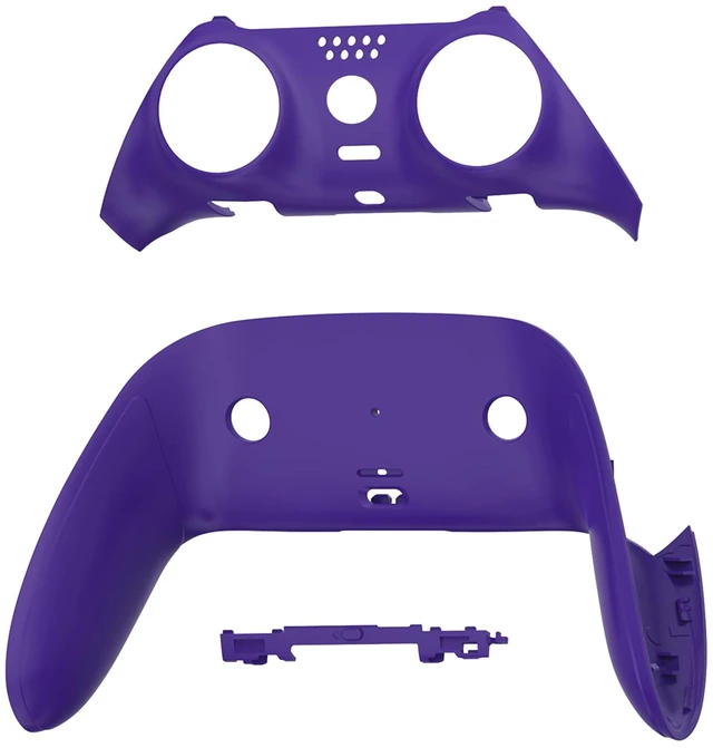 Alt view image 3 of 4 - eXtremeRate Top Bottom Decorative Trim Shell Compatible with ps5 Edge Controller DIY Replacement Front Back Clip Shell, Custom Purple Plates Cover Compatible with ps5 Edge Controller