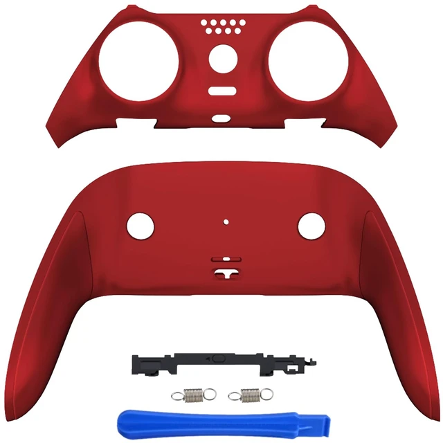 Main image of eXtremeRate Top Bottom Decorative Trim Shell Compatible with ps5 Edge Controller DIY Replacement Front Back Clip Shell, Custom Scarlet Red Plates Cover Compatible with ps5 Edge Controller