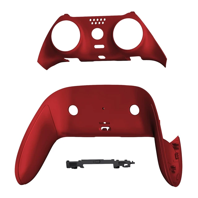 Alt view image 3 of 4 - eXtremeRate Top Bottom Decorative Trim Shell Compatible with ps5 Edge Controller DIY Replacement Front Back Clip Shell, Custom Scarlet Red Plates Cover Compatible with ps5 Edge Controller