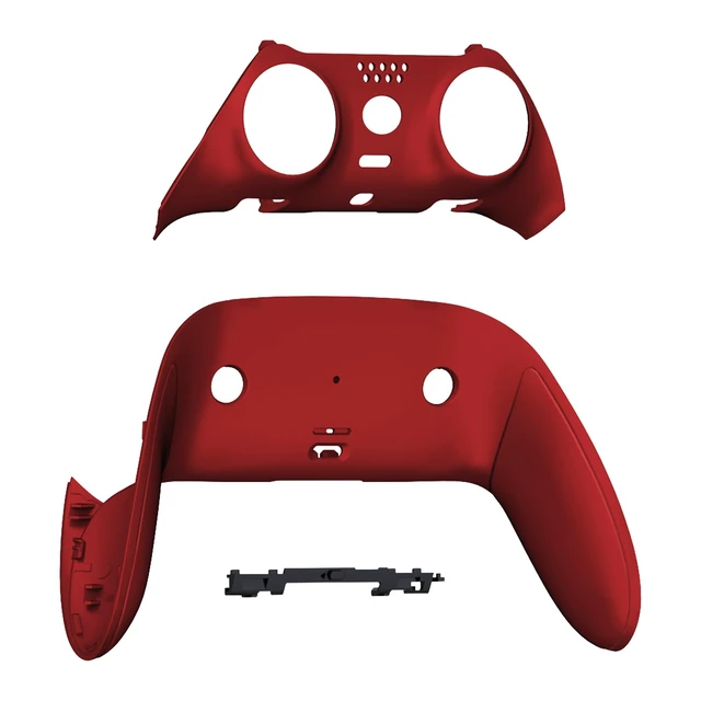 Alt view image 2 of 4 - eXtremeRate Top Bottom Decorative Trim Shell Compatible with ps5 Edge Controller DIY Replacement Front Back Clip Shell, Custom Scarlet Red Plates Cover Compatible with ps5 Edge Controller
