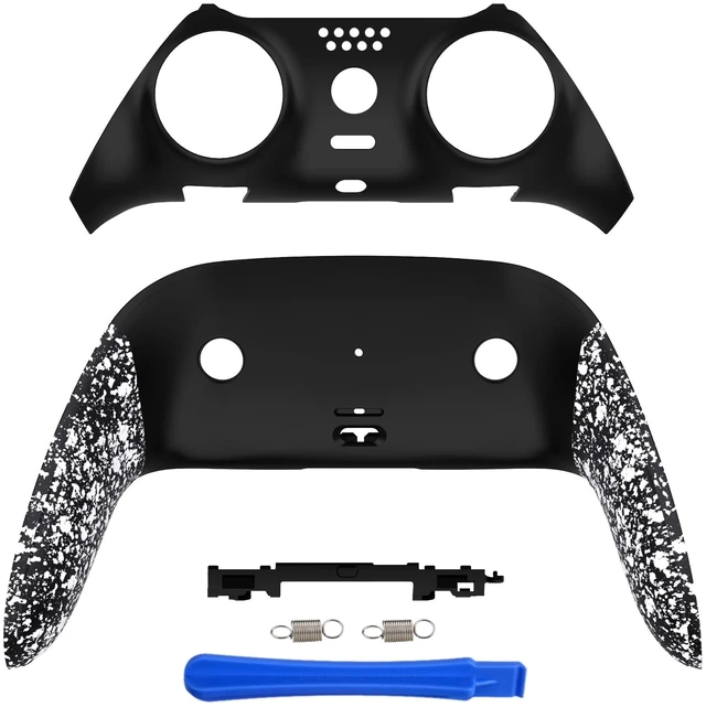 Main image of eXtremeRate Top Bottom Decorative Trim Shell Compatible with p s 5 Edge Controller DIY Replacement Front Back Clip Shell, Custom Textured White Plates Cover Compatible with p s 5 Edge Controller