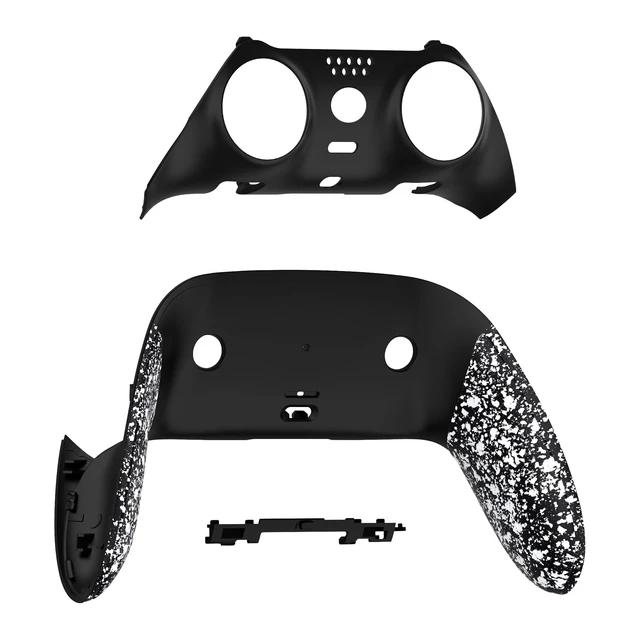 Alt view image 2 of 4 - eXtremeRate Top Bottom Decorative Trim Shell Compatible with p s 5 Edge Controller DIY Replacement Front Back Clip Shell, Custom Textured White Plates Cover Compatible with p s 5 Edge Controller